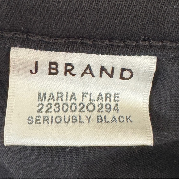 J Brand Maria Exposed Button Flare, Seriously Black, Size 27 - Picture 9 of 12